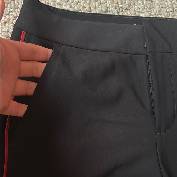 Athleta Black Pants with Red Accent stripes - Picture 3 of 9